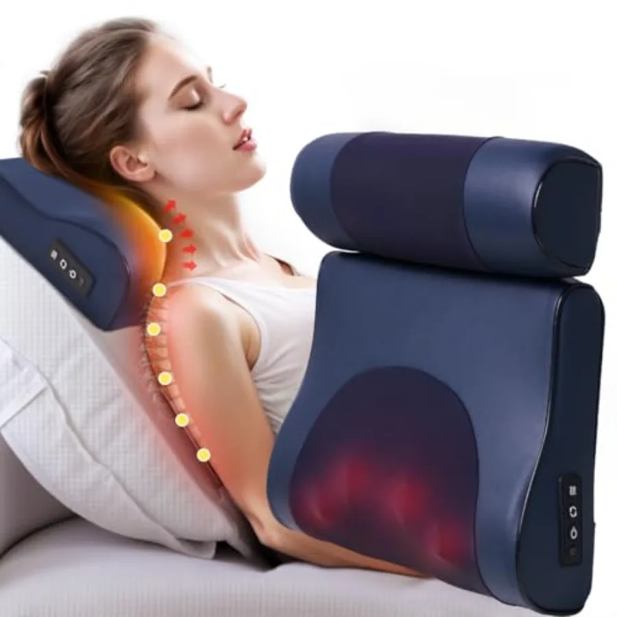 

Подушка-массажер для шеи шиацу с подогревом - 4D электрический разминающий массажер для шеи, спины, плеч и ног с регулируемой интенсивностью