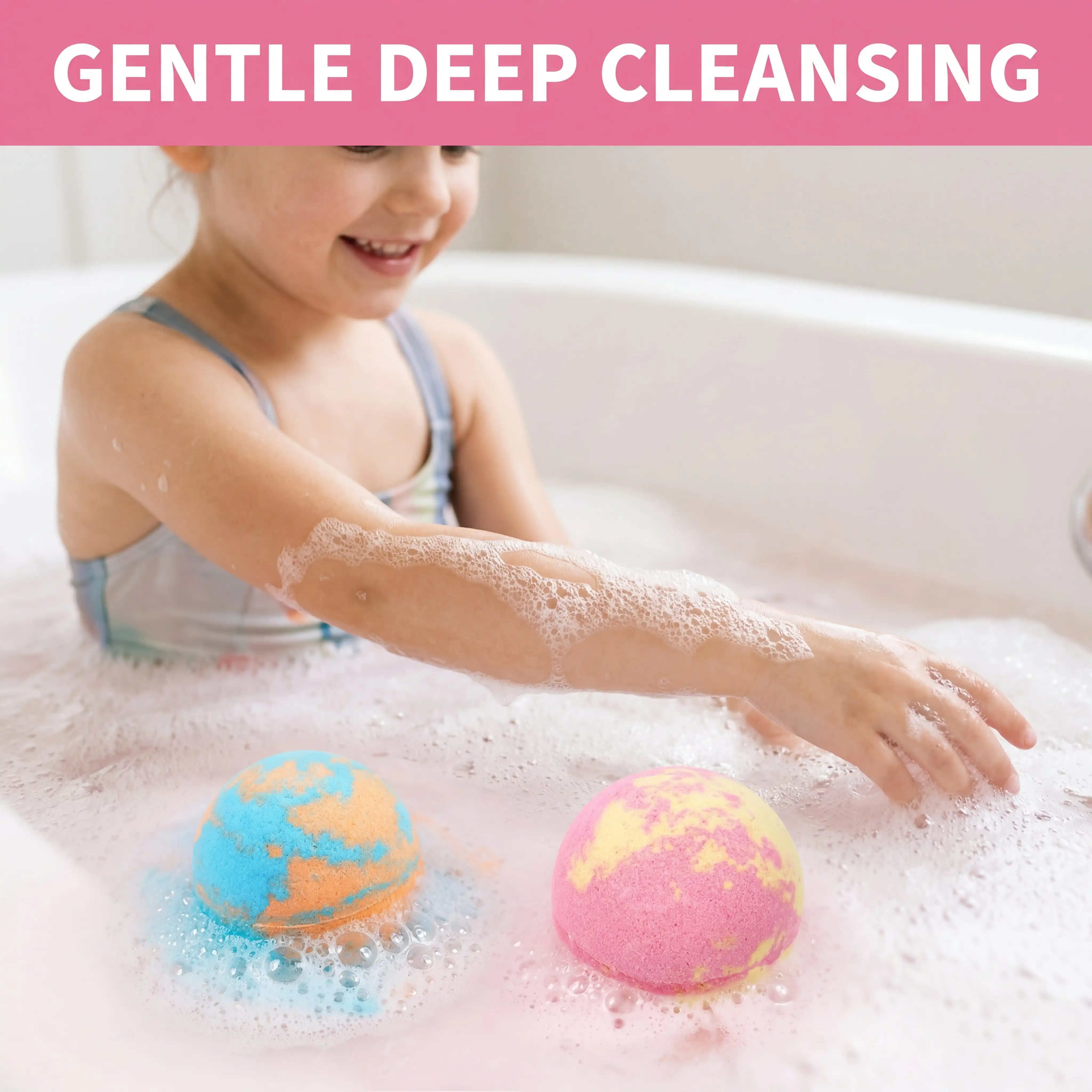 Kids Bath Bombs Toy Surprise Bombs Colorful Bubbles Surprise Ocean Cleanse the Skin and Leave Fragrance Children Gift Set image 3