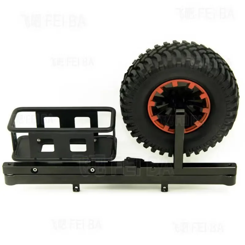 

Metal Rear Bumper Rear Spare Tire Oil Bucket Rack Collision Prevention for 1/10 RC Crawler Car RC4WD D90 DIY Accessaries