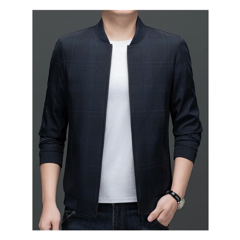 Men's Coat Business Casual Solid Color Long Sleeve Cardigan Jacket