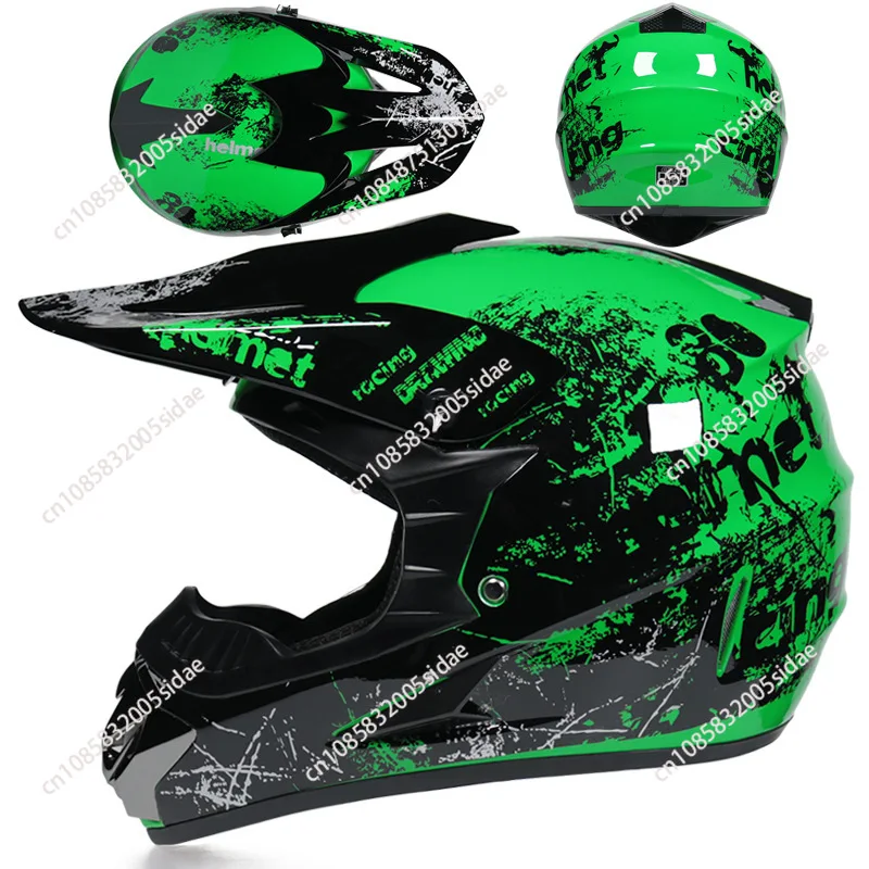 Motorcycle Downhill Helmet Motocross Motobiker Goggles Classic Bicycle MTB Racing Helmet Full Face Off-road Mountain Motocross