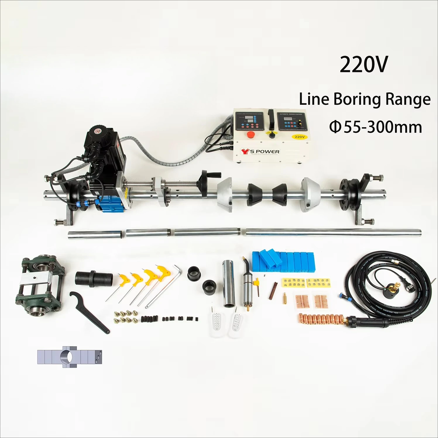 2026 New Portable 55‑300mm Line Boring Bore Welding Machine For Loader Bulldozer On‑Site Hole Repair