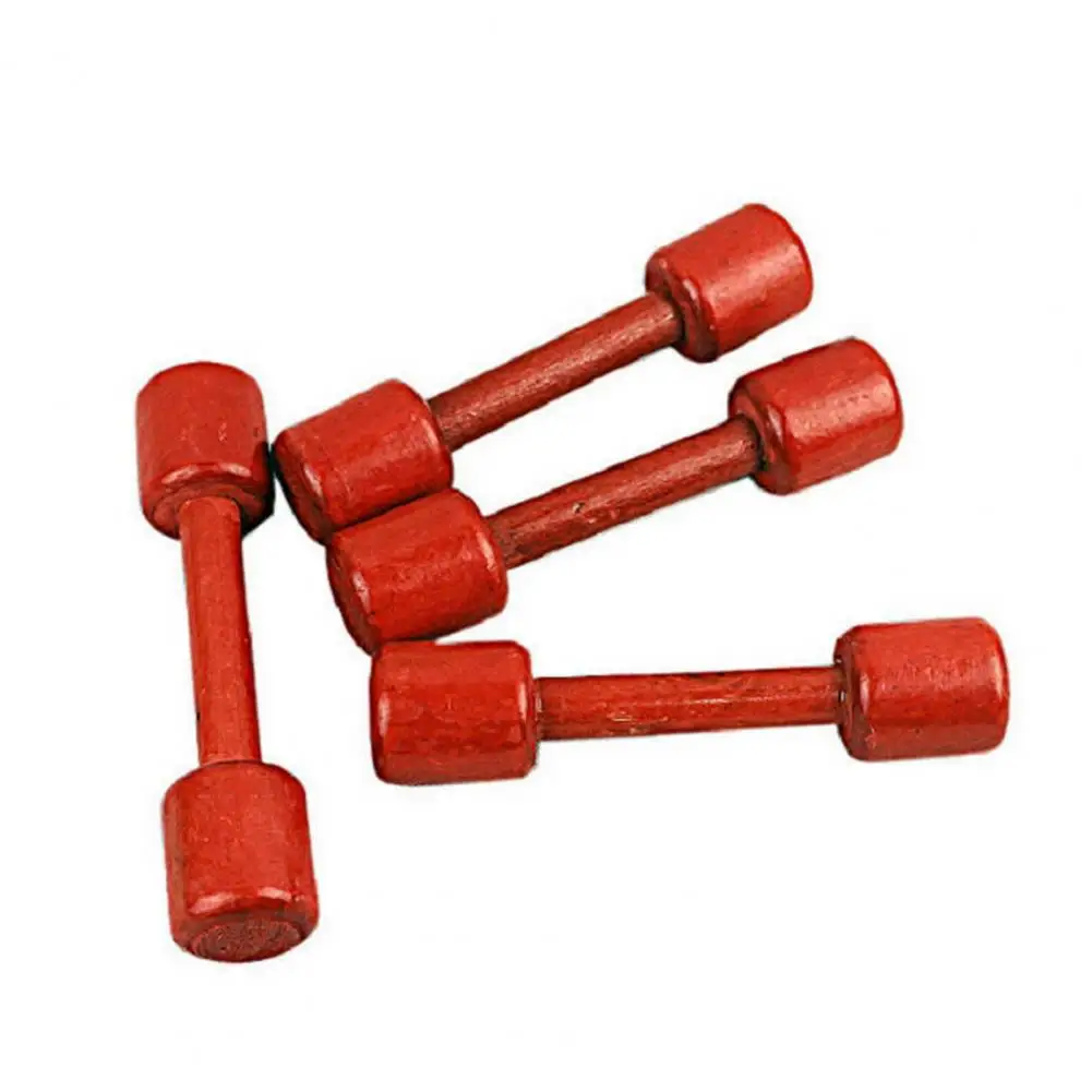 Wooden Kids Toddler Dumbbell No Burrs Round Square Head Children Fitness Dumbbell Kindergarten Exercise Training Wood Dumbbel