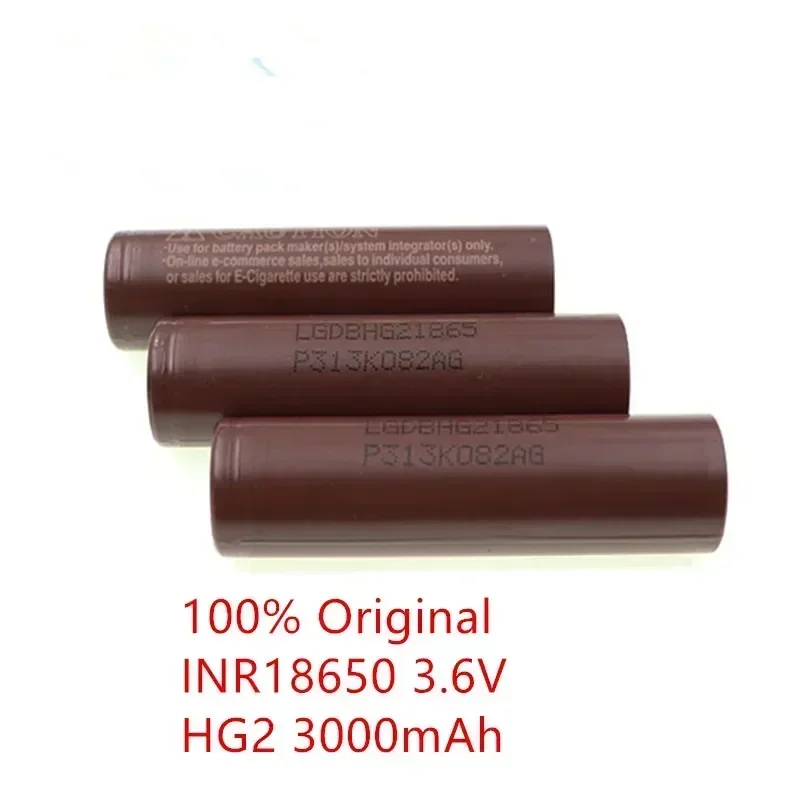 Bateria Hg2 18650 com bateria de lítio 3000mAh, 20A