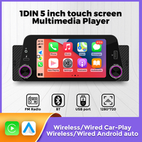 5'' 1 DIN Touch Screen Multimedia MP5 Player Head Unit Android Auto Wireless CarPlay USB GPS Navigation Car Radio For Universal