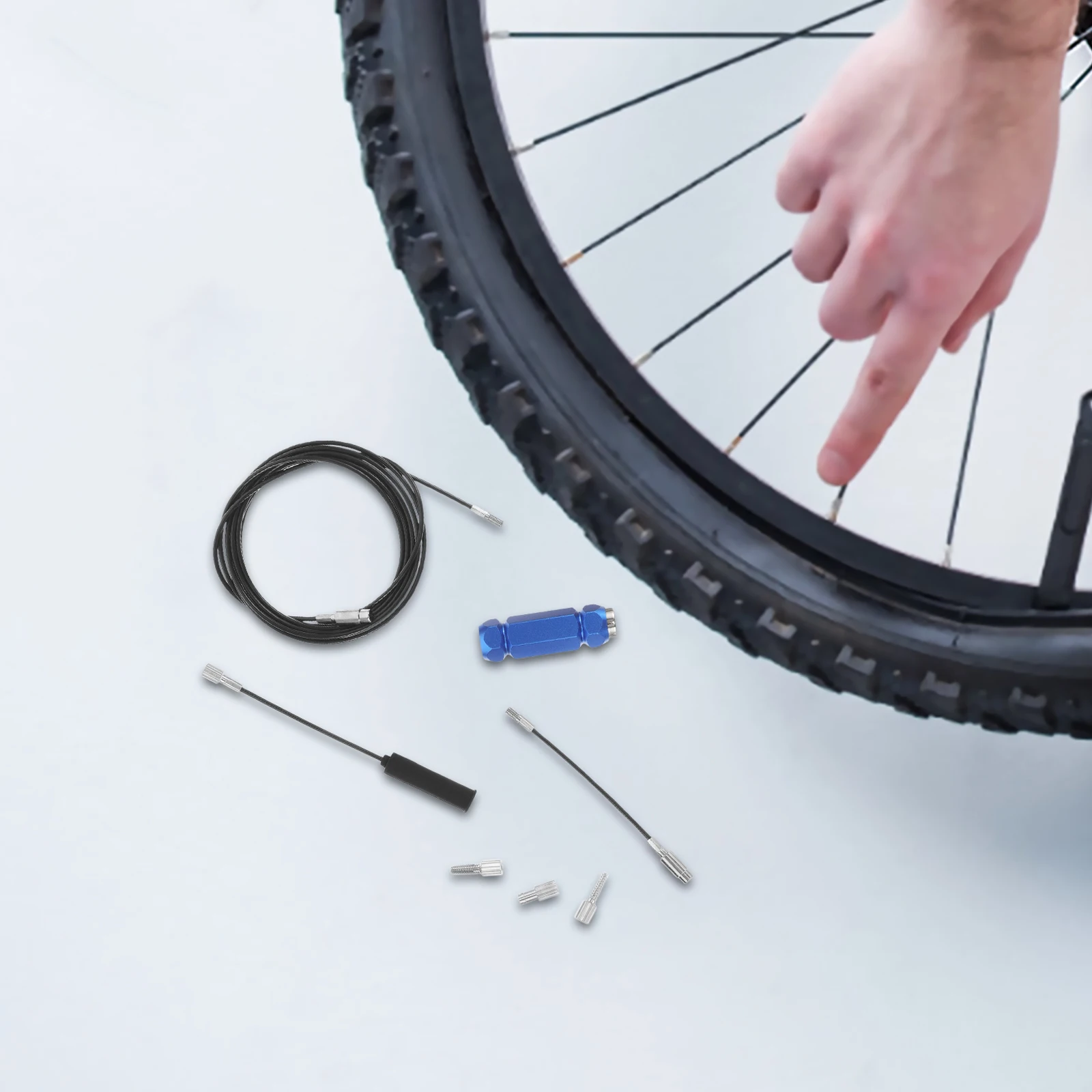 

1Set Universal Bike Brake Kit Replacement With End Caps O-Rings Mountain Bikes Lightweight Durable Carbon Fiber Aluminum Alloy