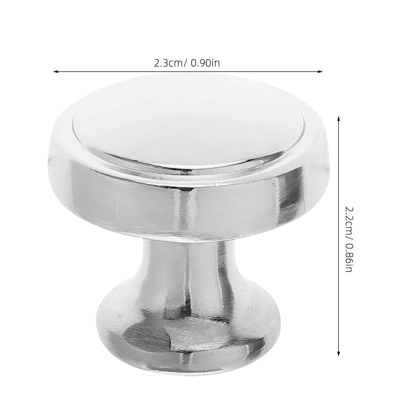 10 قطعة مقابض خزانة سبائك الألومنيوم المستديرة الفضة ثقب واحد مقابض لخزائن المطبخ خزانة مضمد السحب الزخرفية