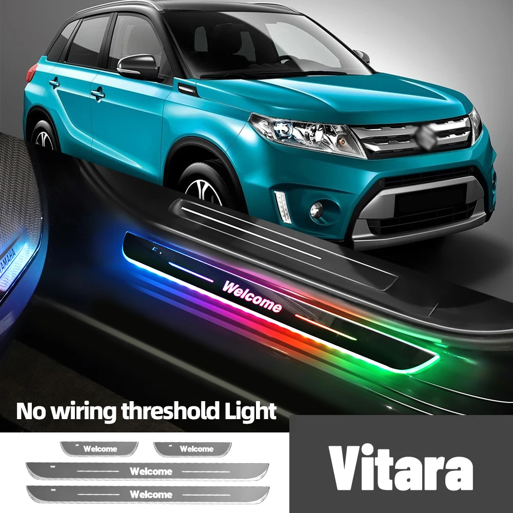 

For Suzuki Vitara 2015-2023 2019 2020 2021 2022 Car Door Sill Light Customized Logo LED Welcome Threshold Pedal Lamp Accessories