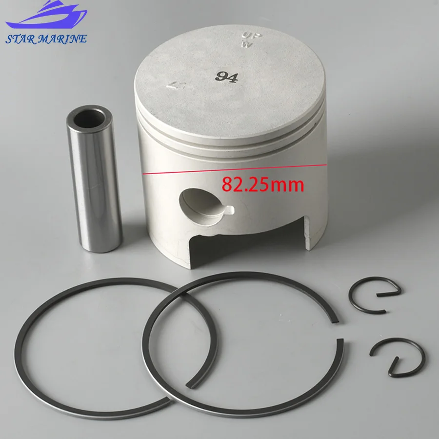 688-11635-02 Piston set +0.25mm for yamaha outboard 2T 48HP 50 HP 55HP 75HP 85HP 688-11635-03 688-11635 Outer diameter：82.25mm