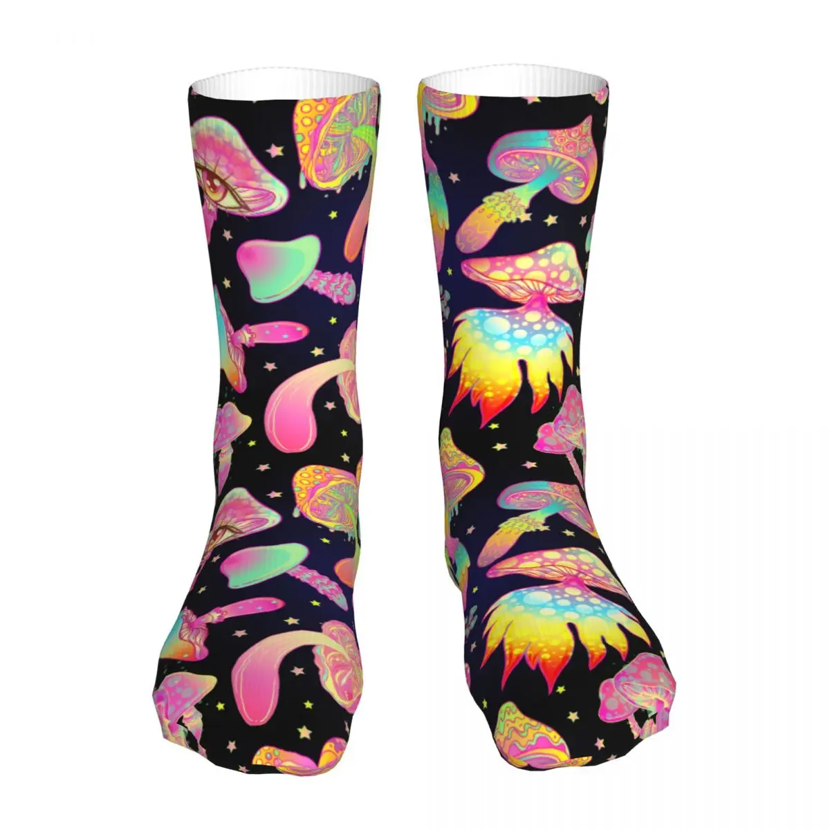 Men Sport Magic Mushrooms Psychedelic Socks Cotton Compression Hippie Boho Women Socks