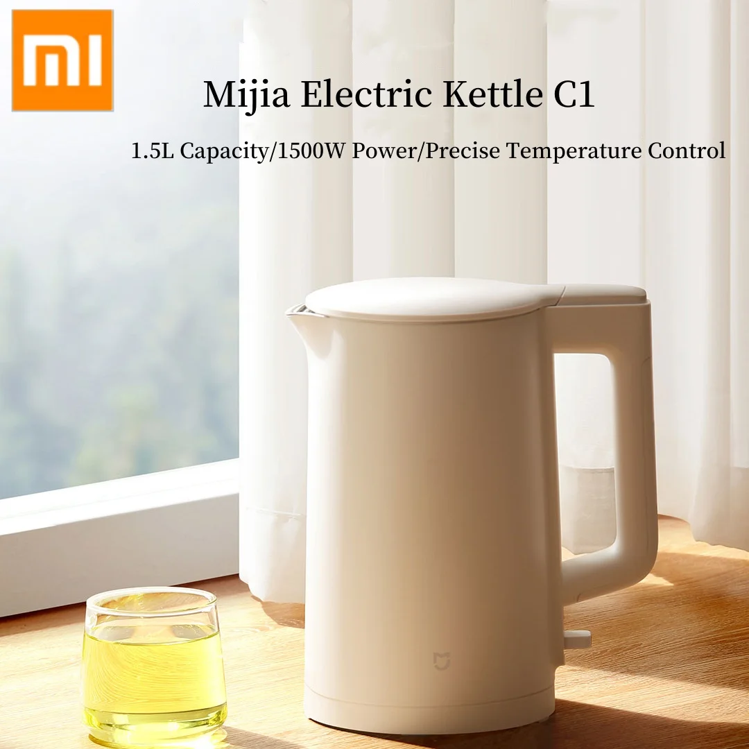 

Xiaomi Mijia Electric Kettle C1 1.5L Fast Hot boiling Stainless Water Kettle Teapot Intelligent Temperature Control AntiOverheat