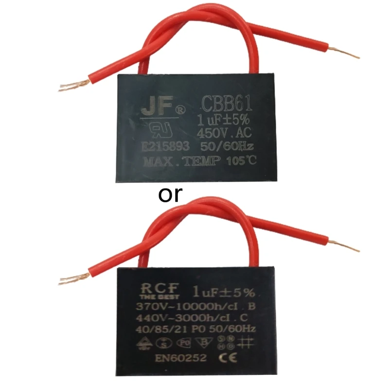 CBB61 Fan Starting Capacitor 1/1.2/1.5/2/3/3.5/4/5/8/10/12/15/16/20UF CeilingFan Dropship