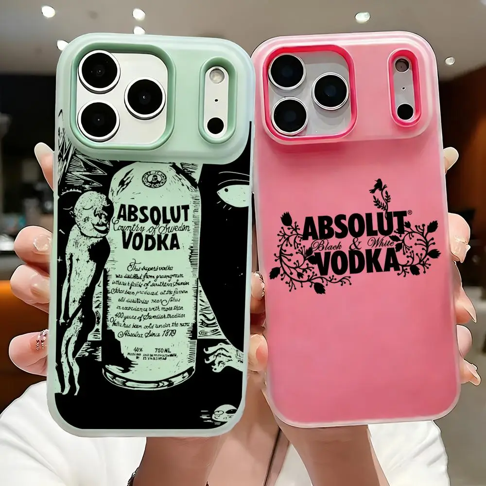 Funda para teléfono Fishion Absolut vodka, funda delgada transparente de gelatina para teléfono 17-12, cubierta suave de TPU a prueba de golpes y antiamarilleamiento