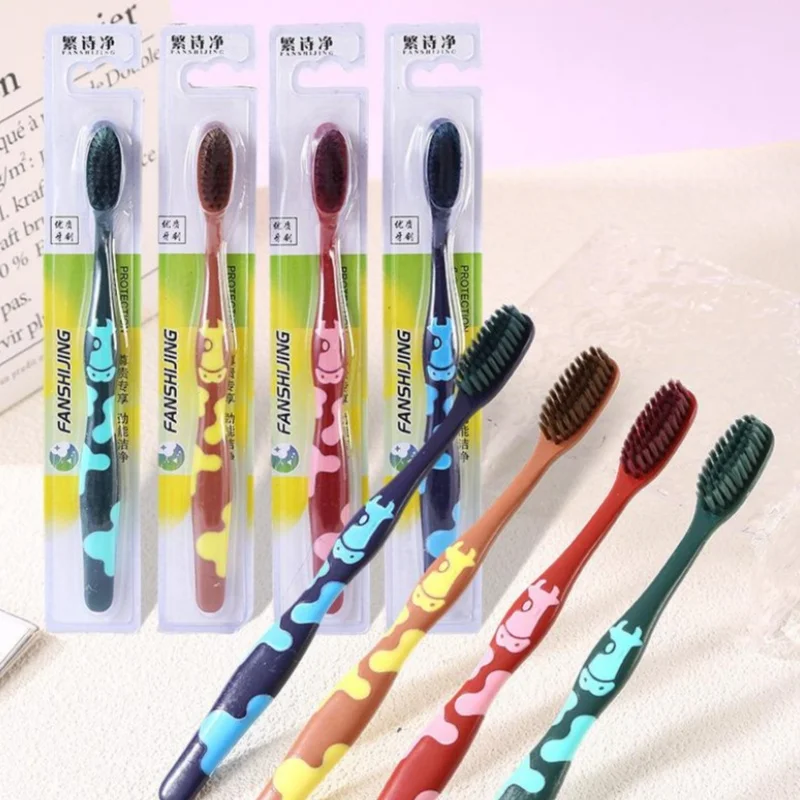

Набор из 15 зубных щеток разных цветов с коровьими элементами, различными цветами, высококачественная индивидуальная упаковка, щетина высокой плотности, зубные щетки с мягкой щетиной для взрослых, подходят для домашнего и гостиничного использования, глубо
