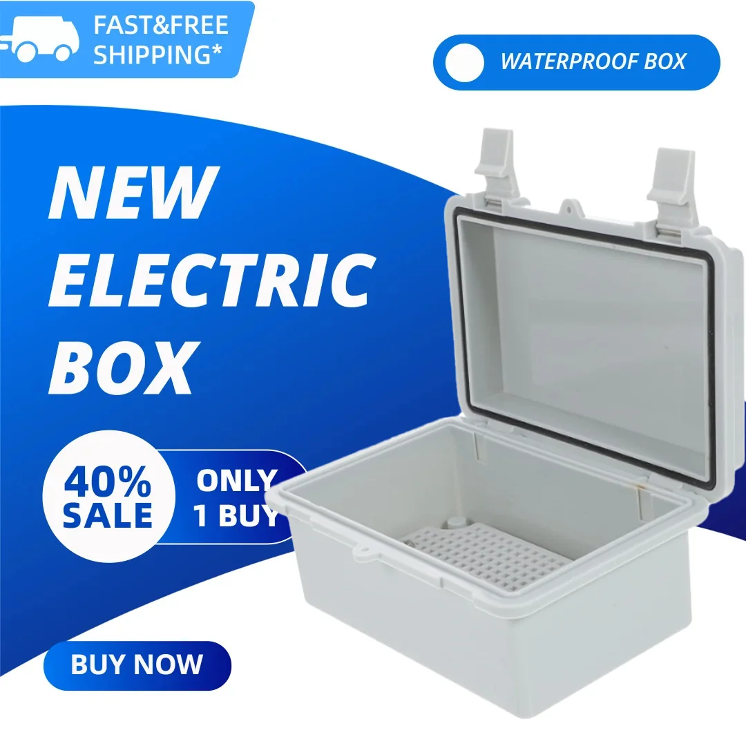 

IP66 ABS Plastic Electrical Power Junction Box Transparent/Gray Cover Waterproof Enclosure for Secure Distribution Box