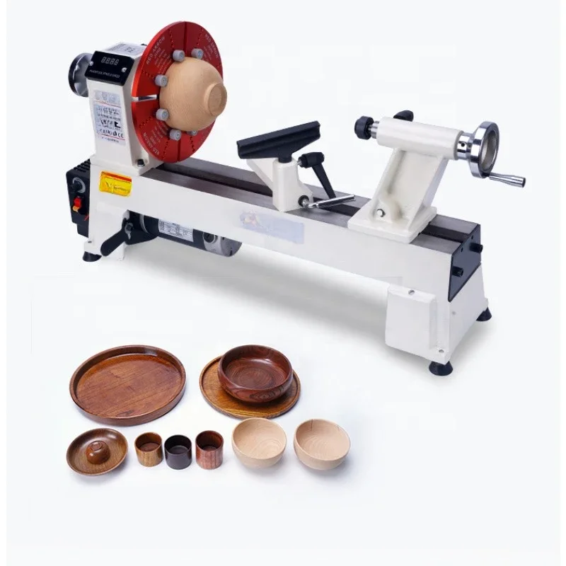 900W Mini Digital Display Woodworking Lathe Wood Turning Lathe Machine With Processing Length 450mm Wood Lathe Machine