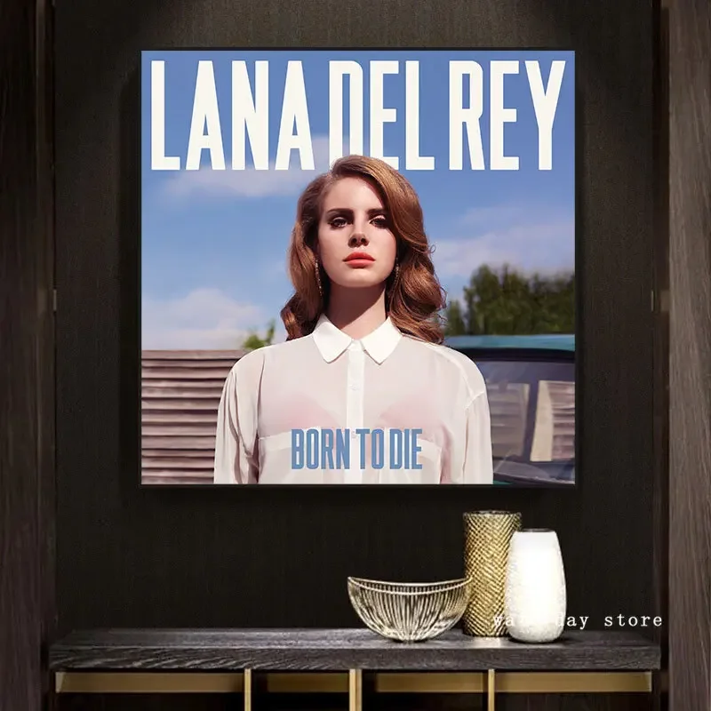 Lana Del Rey Star Musician Poster Album Cover Art Photo Home Decor Canvas Painting Wall Art Picture Aesthetic Room Decor