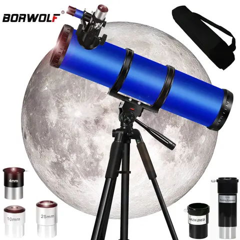 BORWOLF Reflective Astronomical Telescope, 130MM Large Aperture, 650MM Long Focal Length, 39X-812X Zoom, for Observing the Star