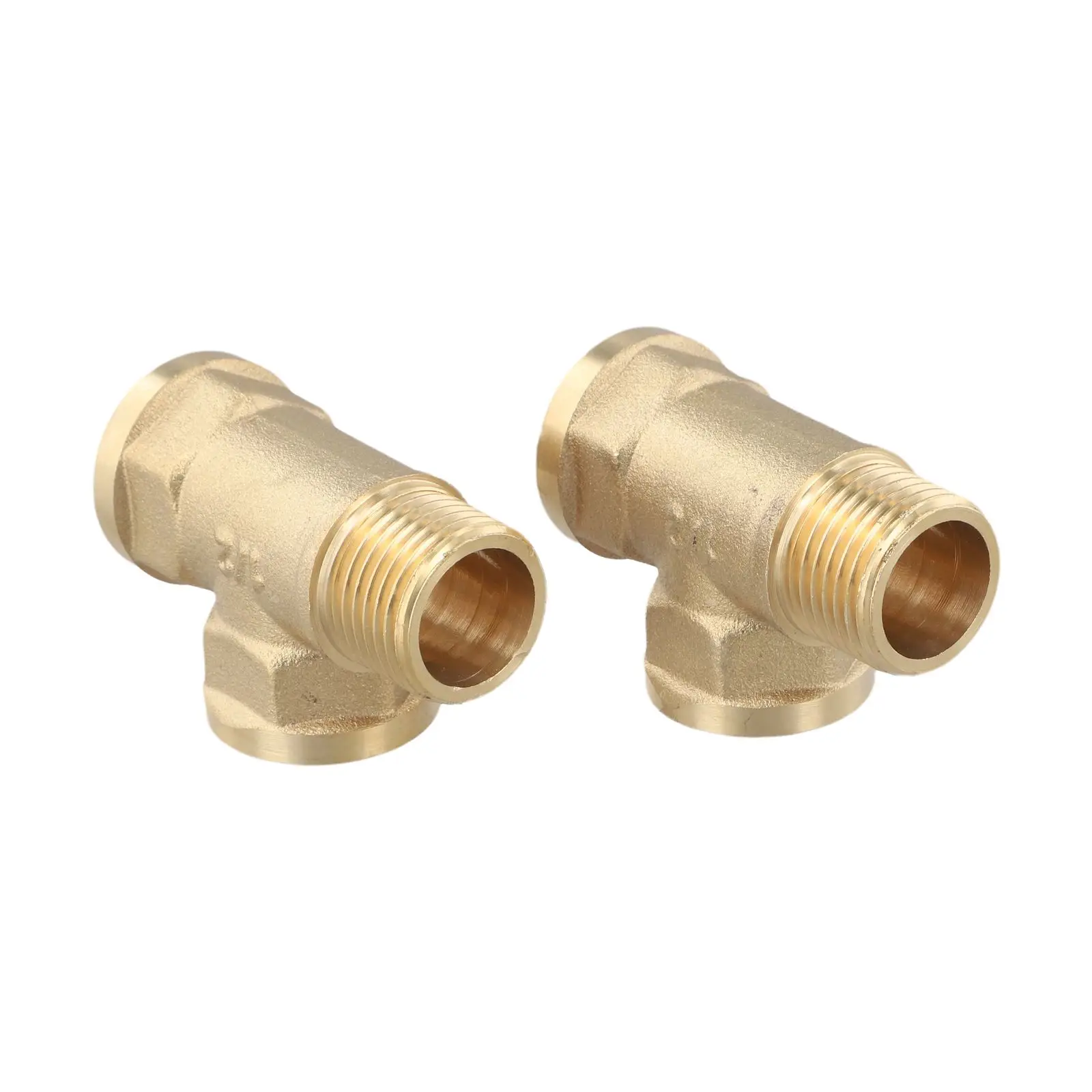 DN15 Pipe Fitting Brass T-tube Plumbing Installation High Temperature Tolerance Leak-proof Design For Pipe Connection