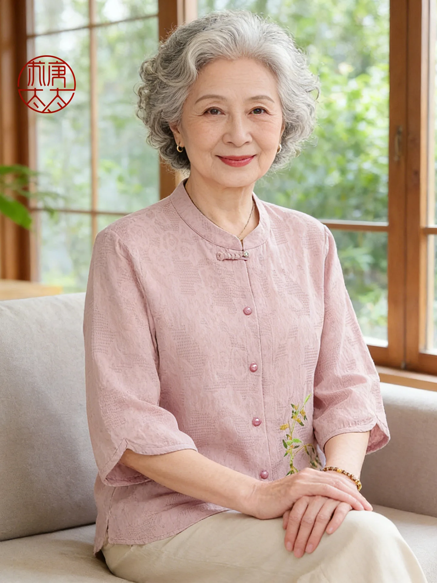 

New 2026 Women's Cotton Linen Svel Two-Piece Set for Middle-Aged And ly Breathable Comfortable Summer Clothing