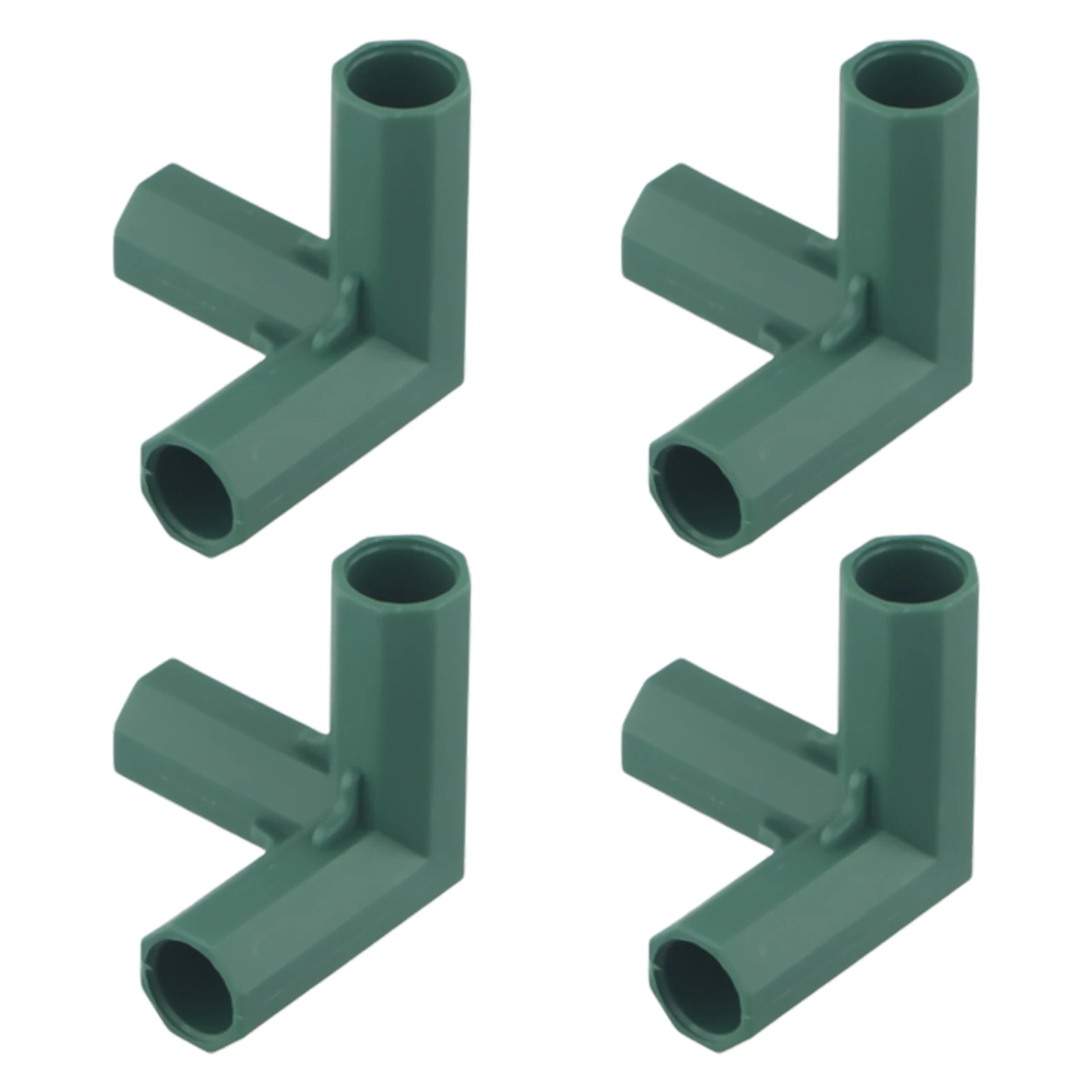 4Pcs 16mm Plastic Greenhouse Frame Building Connectors Green Outdoor Garden Structure Pole Joints Adapter DIY 3 Way Bracket