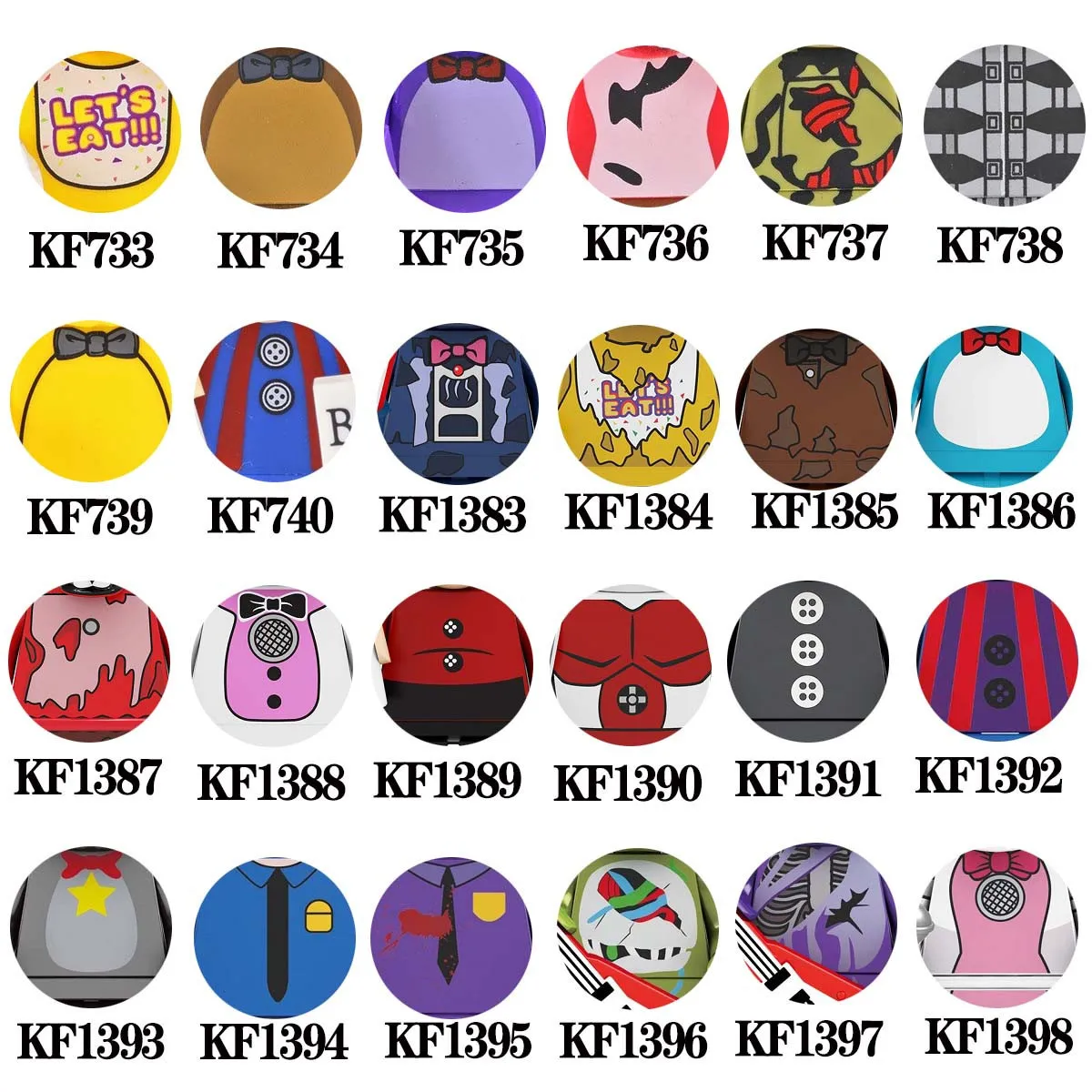 

KF6071 KF6121 KF6160 WM6074 WM6097 Building Blocks Assembly Bricks Game Figure Chica Foxy Bear Bonnie Skeleton Thriller Toy Gift