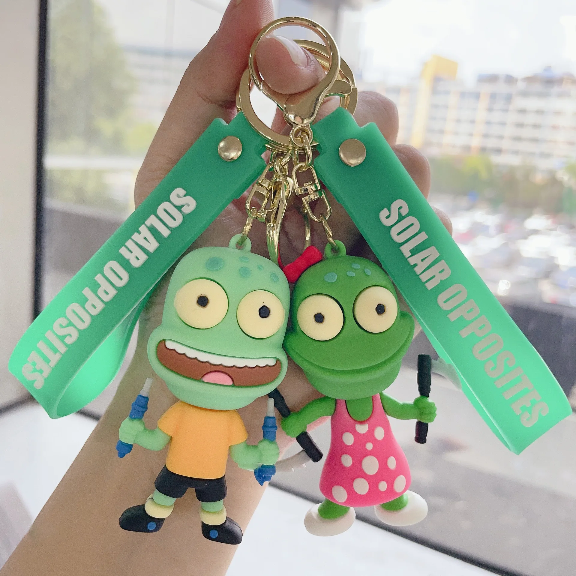 Cartoon animation Solar Opposites keychain cute Alvin Simon Theodore key chain bag accessories wholesale