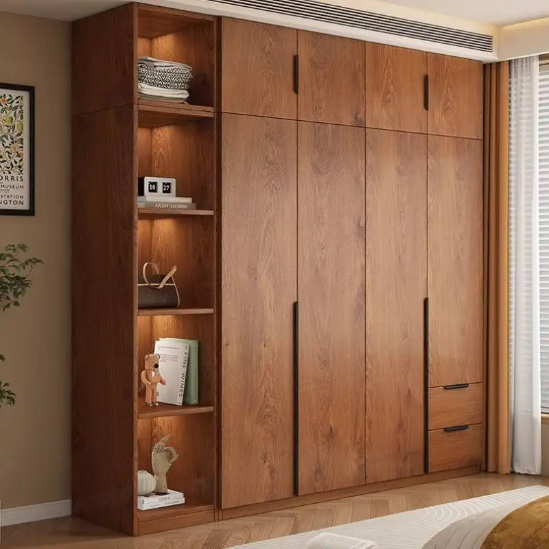 

Nordic Top Vintage Wardrobes Hanging Room Side Tall Wooden Wardrobes Cupboard Space Saving Armadio Camera Da Letto Furniture