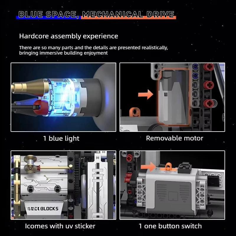 Luft- und Raumfahrt Modell Montage Kit DIY Orion Raumstation Baustein Elektrische Modell Pädagogisches Modell Spielzeug Desktop Ornament