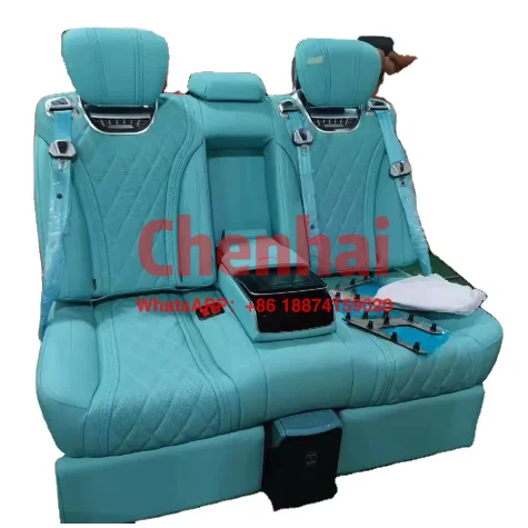 

vip luxury Tiffany blue interior auto car seat car sofabed with electric table for mercedes BENZ V CLASS vito w447 metris hiace