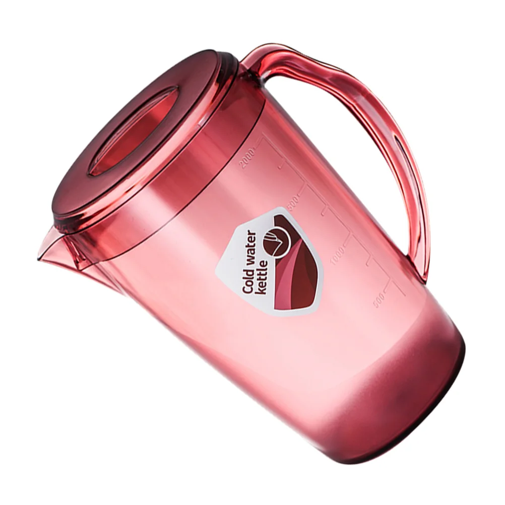 

Plastic Cold Water Bottle Large Capacity Heat Resistant Kettle Filterable Spout Wear Proof Juice Beverage Household Tea Storage