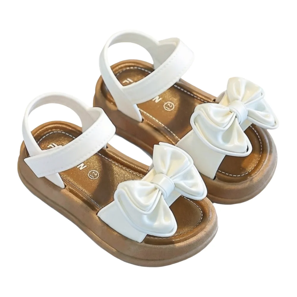 

Удобные детские сандалии с бантом для девочек, дышащие, с мягкой подошвой, пляжные, многофункциональные, универсальные, в стиле принцессы