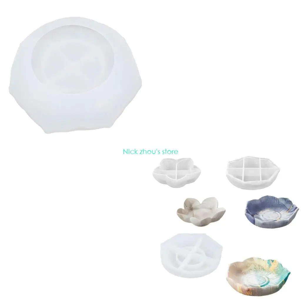 

E15E форма для фруктовой тарелки из эпоксидной смолы, силиконовая форма для изготовления подноса для цветов для украшения дома и