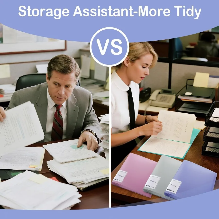 30-Pocket Heavy Duty Art Portfolio Folder with Clear Plastic Sleeves for 8.5x11 Documents Ideal for Presentation Book Display a