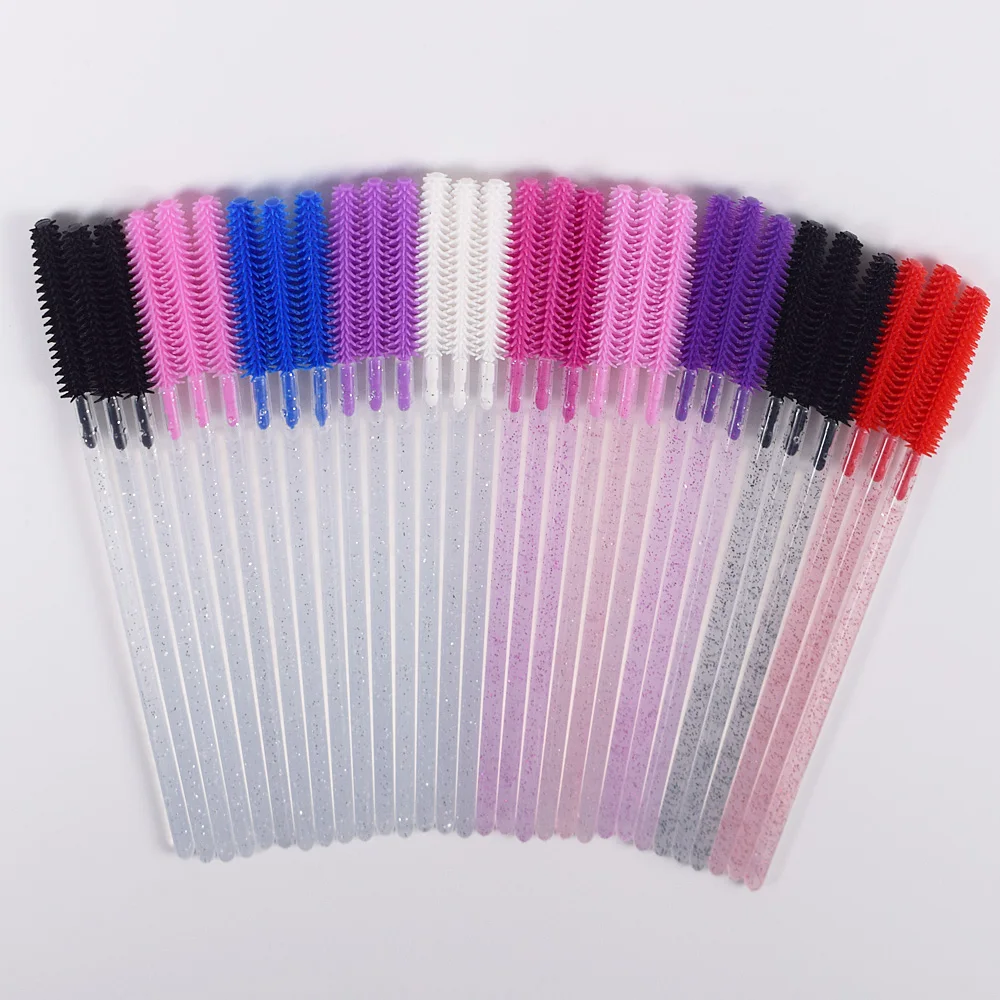 50 Cosmetic False Eyelashes Silicone Eyelash Brush Repeated Many Times Female Eyelash Lengthening Professional Beauty Tool