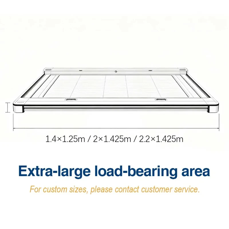 

High Quality Custom Fit Aluminum Cargo Platform Roof Rack Low Wind Noise Grille Design For D-MAX
