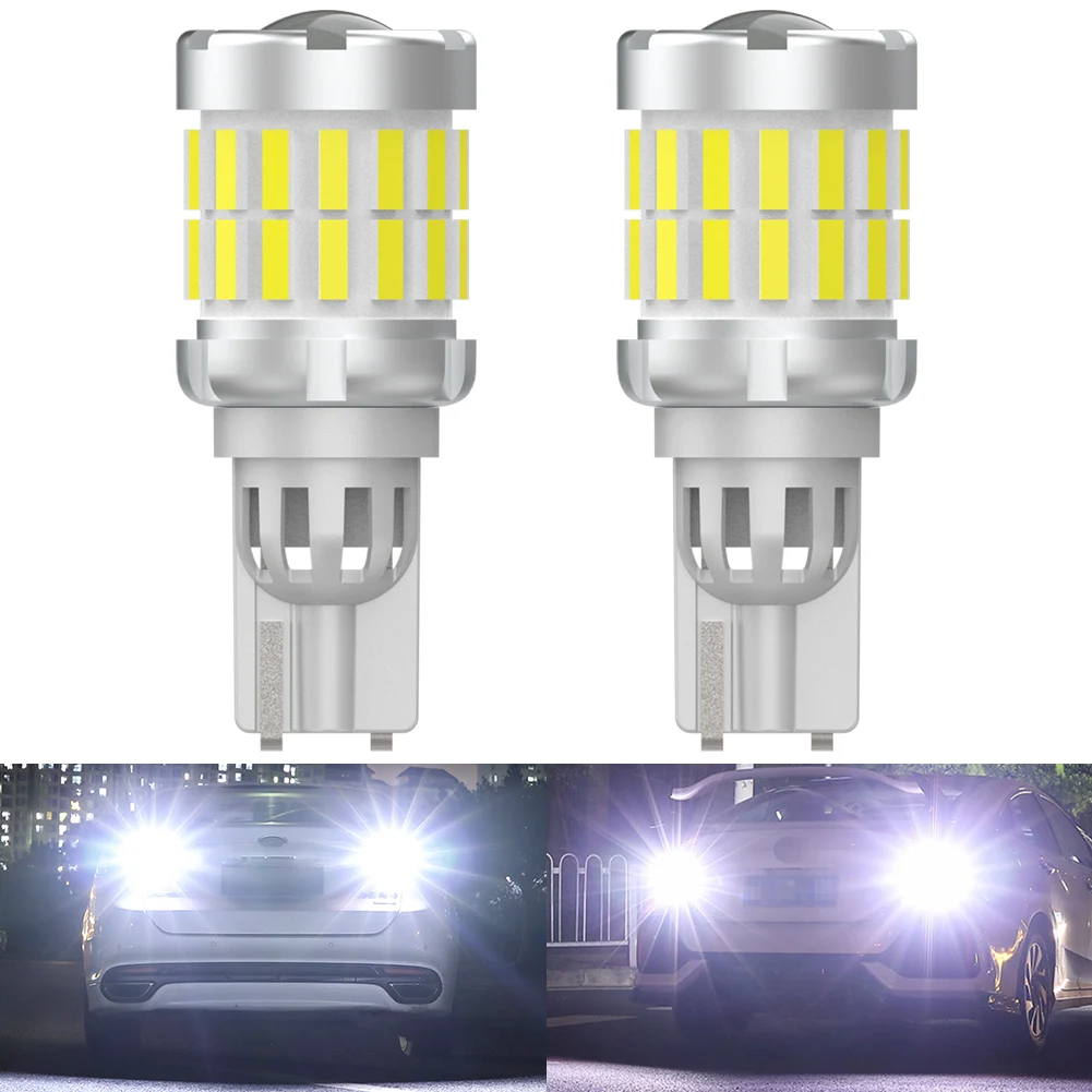 2pcs T15 W16W 921 912 T16 902 LED Bulbs High Power 3020+4014 SMD Super Bright 1300LM Replace For Car Reversing Light White