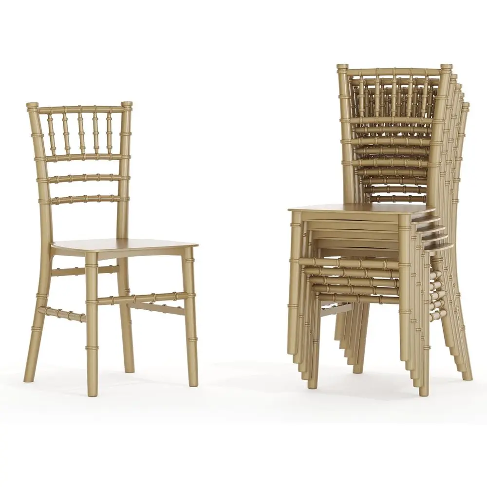 

Hercules 6 Pack Child’s Gold Resin Party and Event Chiavari Chair or Commercial & Residential Use