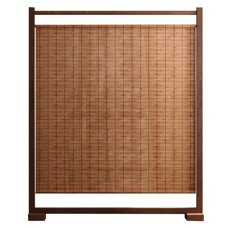Nueva pantalla china partición sala de estar bloque de entrada zen folk personalizado retro asiento de madera maciza pantalla sala de té hotel