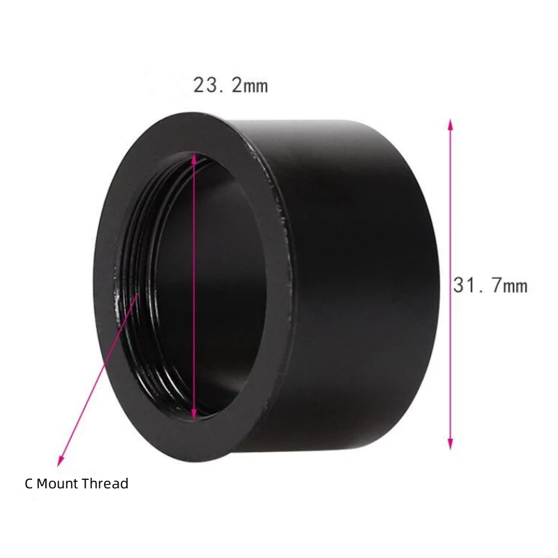 Adattatore Agnicy foro interno da 23.2mm a 1.25 pollici di diametro esterno giunto C Mount C Port Thread