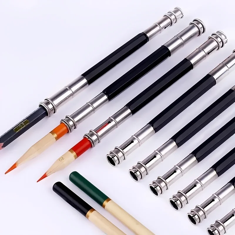 Adjustable Metal Pencil Extender, Suitable for Artists to Use, Suitable for Schools, Offices, Sketching, Art, Writing