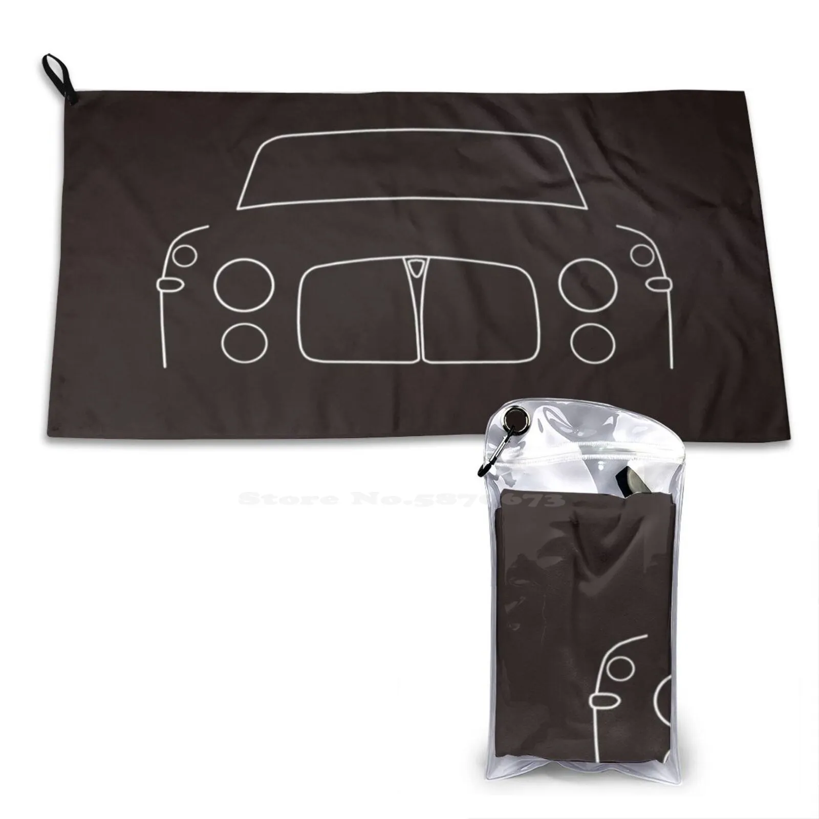 Rover P5 Classic Car Outline Graphic ( White ) Pattern Soft Face Towel Home Outdoor Rover P5B Classic Car Oldtimer Retro