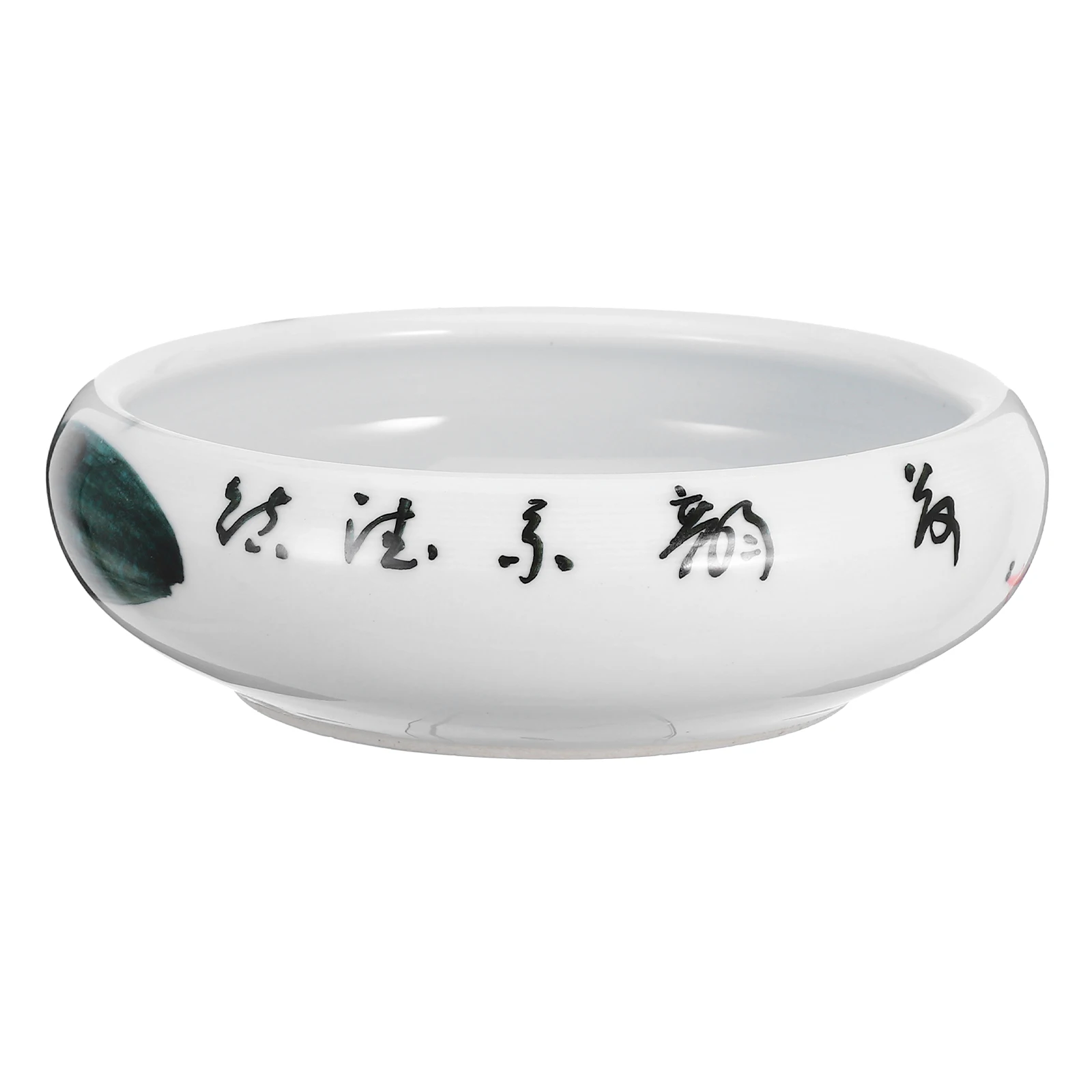 

Ceramic Ink Dish Large Capacity Brush Tray for Calligraphy and Painting Smooth Lightweight Portable Pen Rest Ideal for Artists