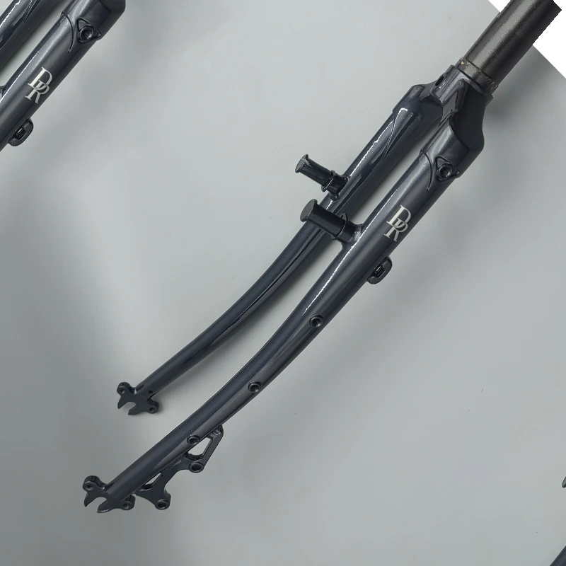 

700C Touring Bike Fork / Gravel Bike Fork Chromoly Steel 4310 Fork / Multi-Purpose V-Brake And Disc Brake Fork