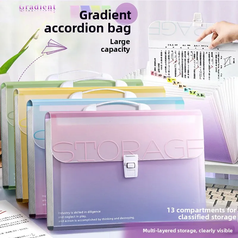 

A6 Large-capacity Planner Sticker Holder Shrink Collection Book Storage Bag Multi-layer Card Ticket and Note Collection Folder