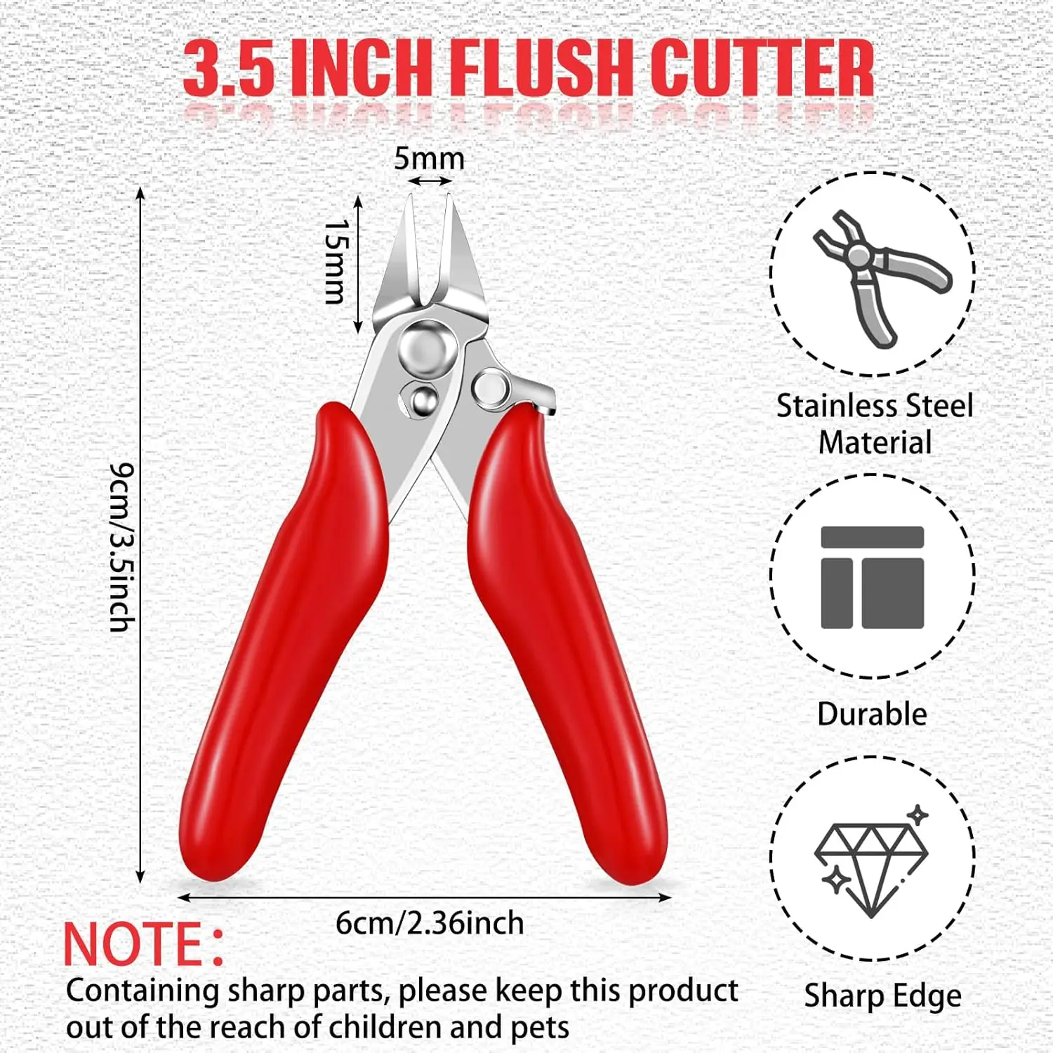 Mini alicate diagonal de nariz afiado para fazer mini pontas de queratina, extensão de cabelo, ferramentas profissionais de salão