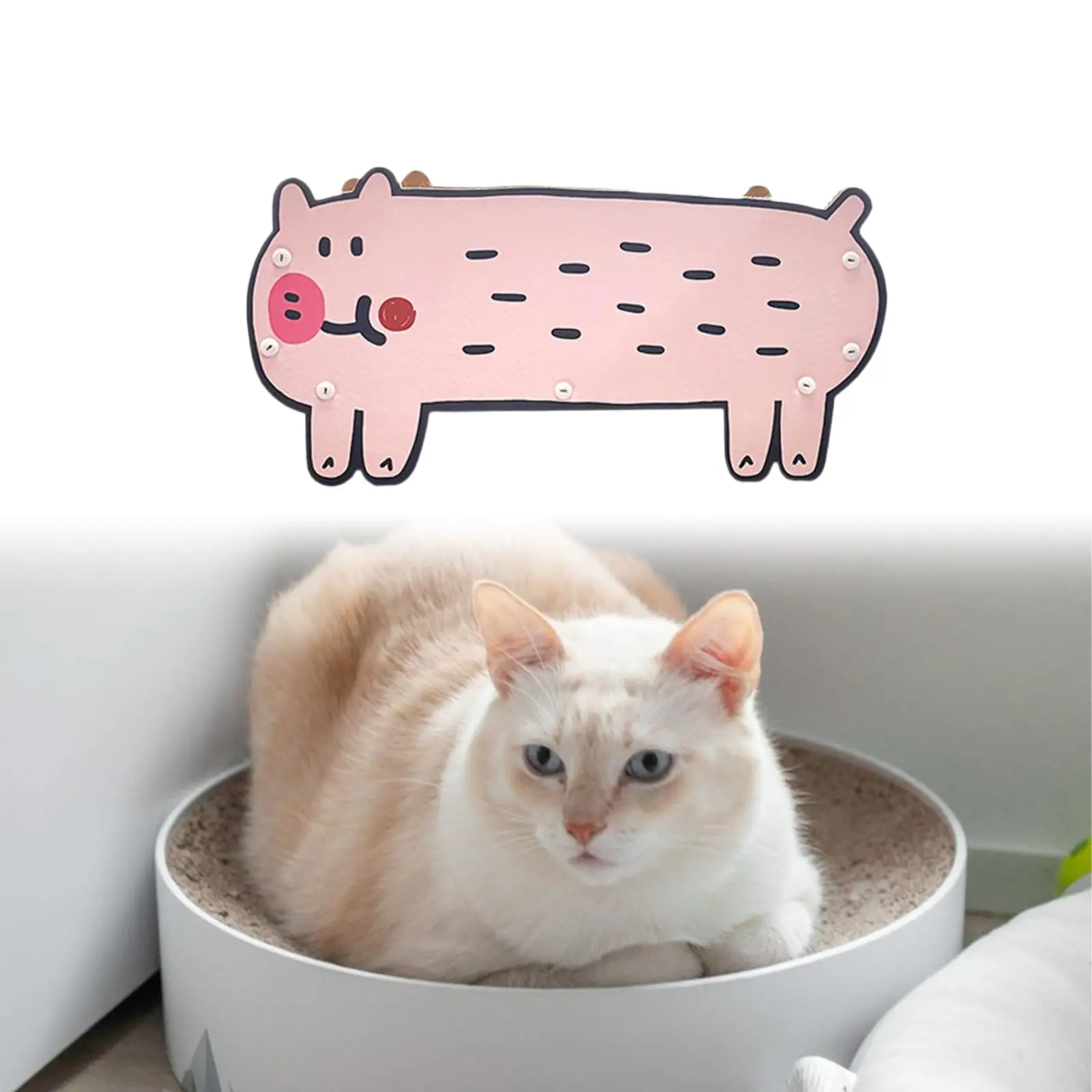 Cat Scratcher Scratching Pad Pig Shaped Cat Scratcher Lounge Bed Kitty Pet