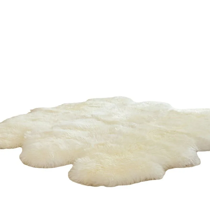 Whole six-parcel wool leather bed blanket, living room, bedroom, bedside carpet, long fur fur integrated sofa cushion