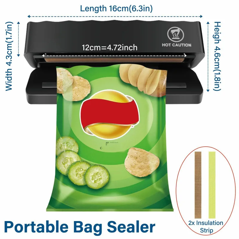 Home Portable Plastic Bag Sealer Snacks Hand Pressure Sealer