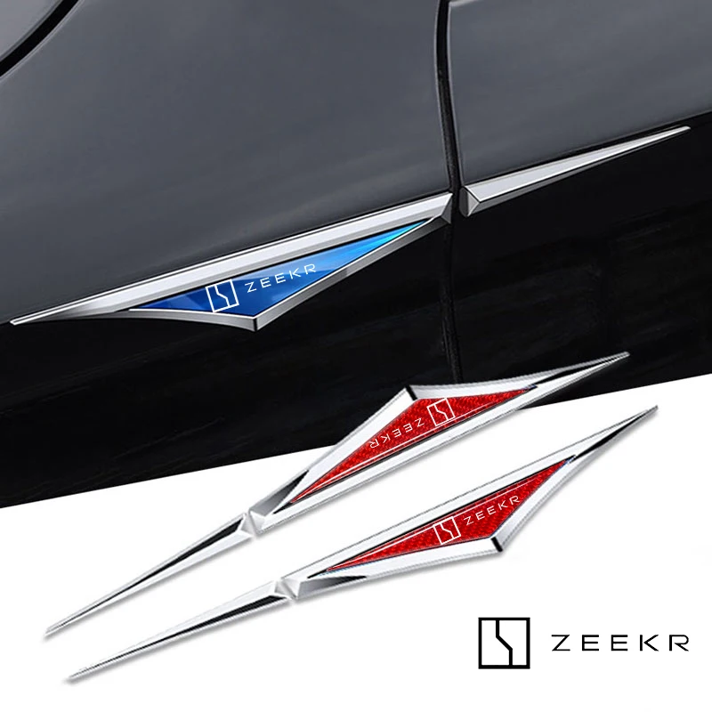 

2pcs Car Fender Stainless Steel Sticker Decals Emblem Exterior Decorate For ZEEKR Car Metal Sticker